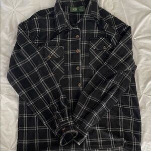Classic Black Checkered Shirt Jacket